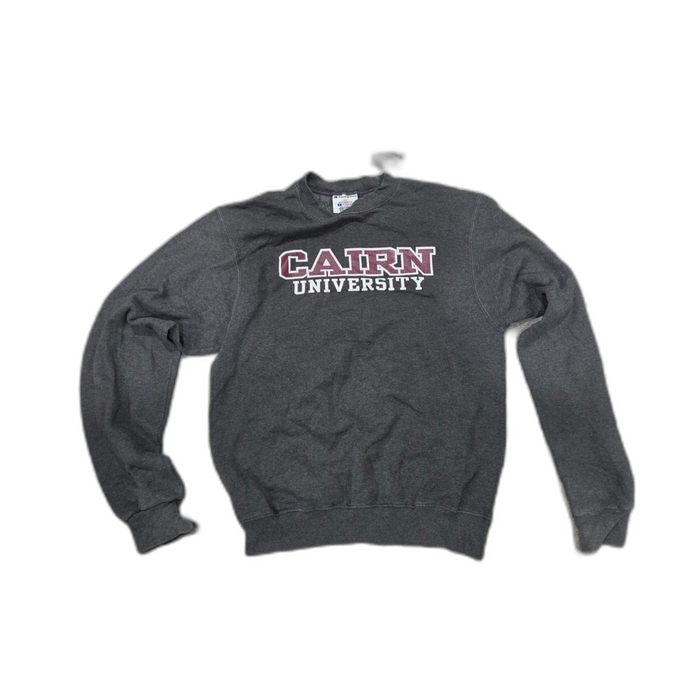 Champion Cairn University Crewneck Sweatshirt Small Gray College Spellout